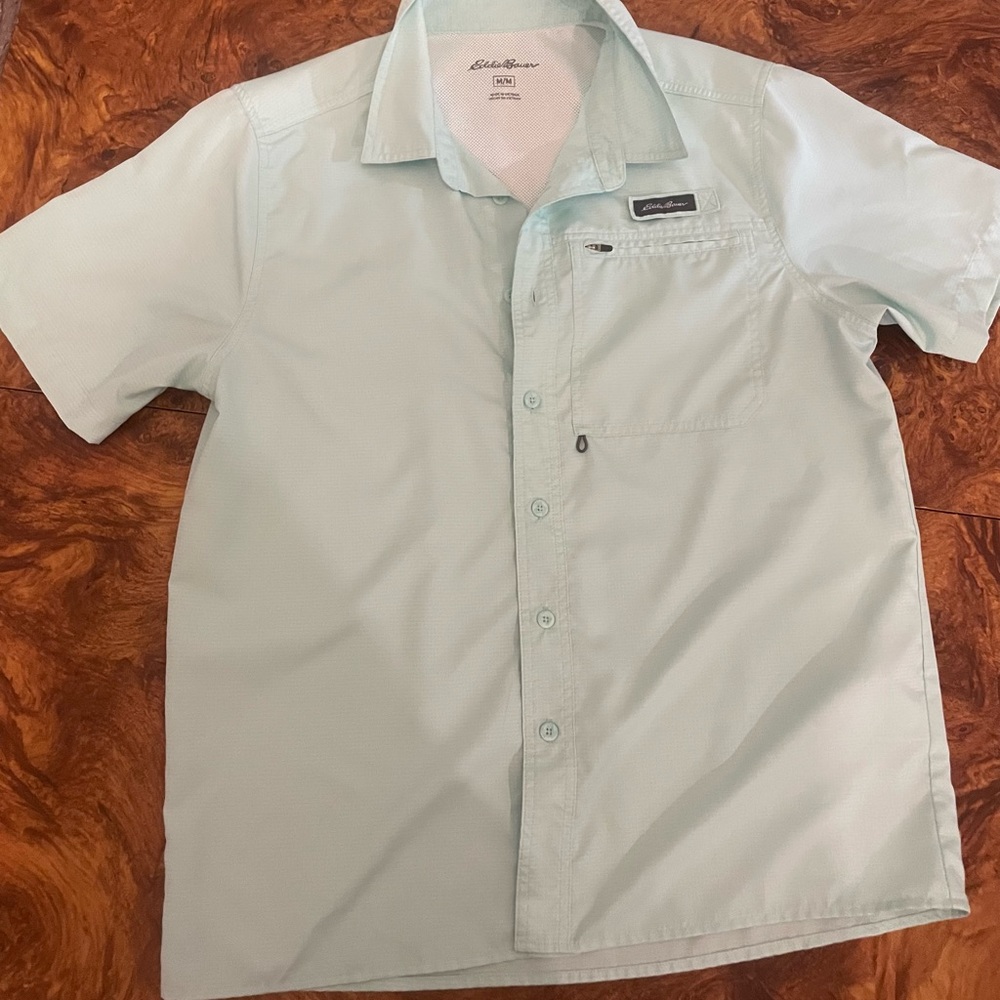 Eddie bauer button up mint green